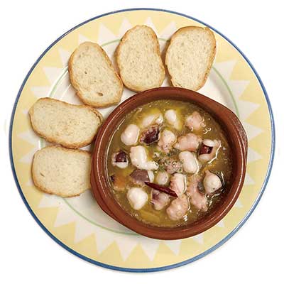 Ajillo de pulpo