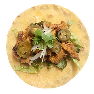 Tacos de pollo con jalapeño
