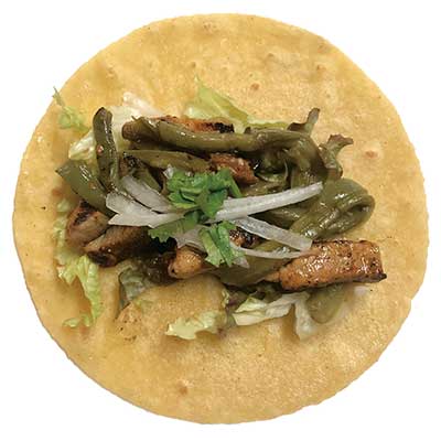 Tacos de cerdo y nopal